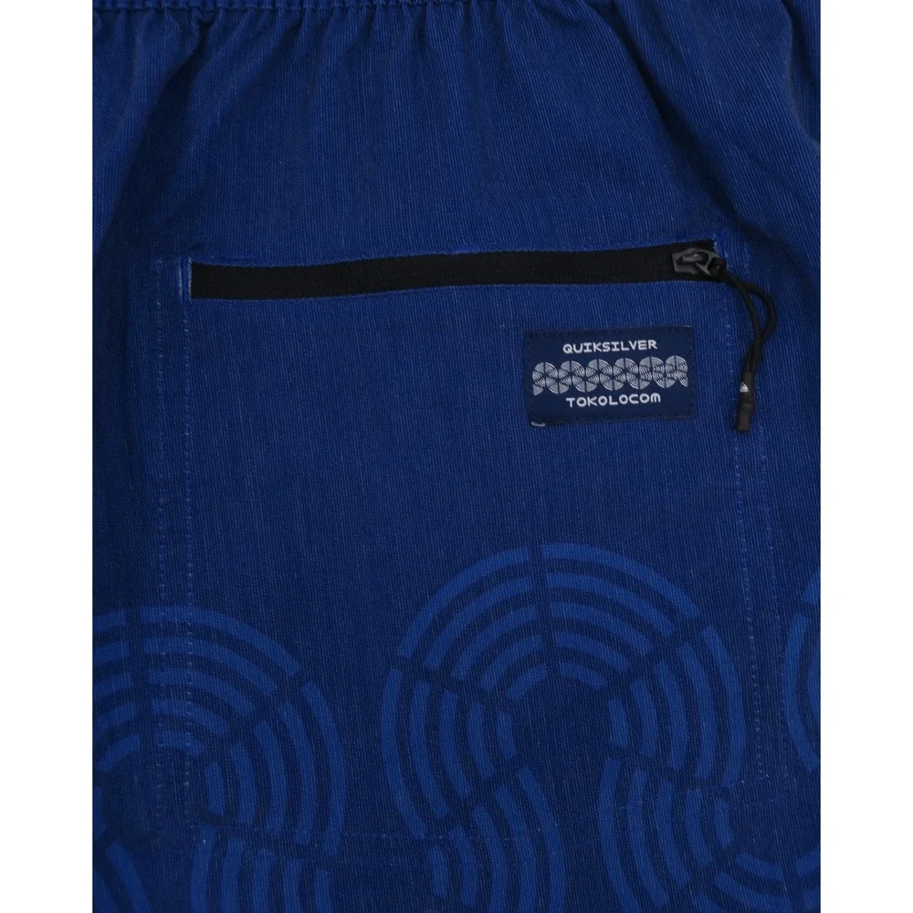 Quiksilver Tokolocom Mens Royal Blue Graphic Board Shorts XL Swim Trunks
